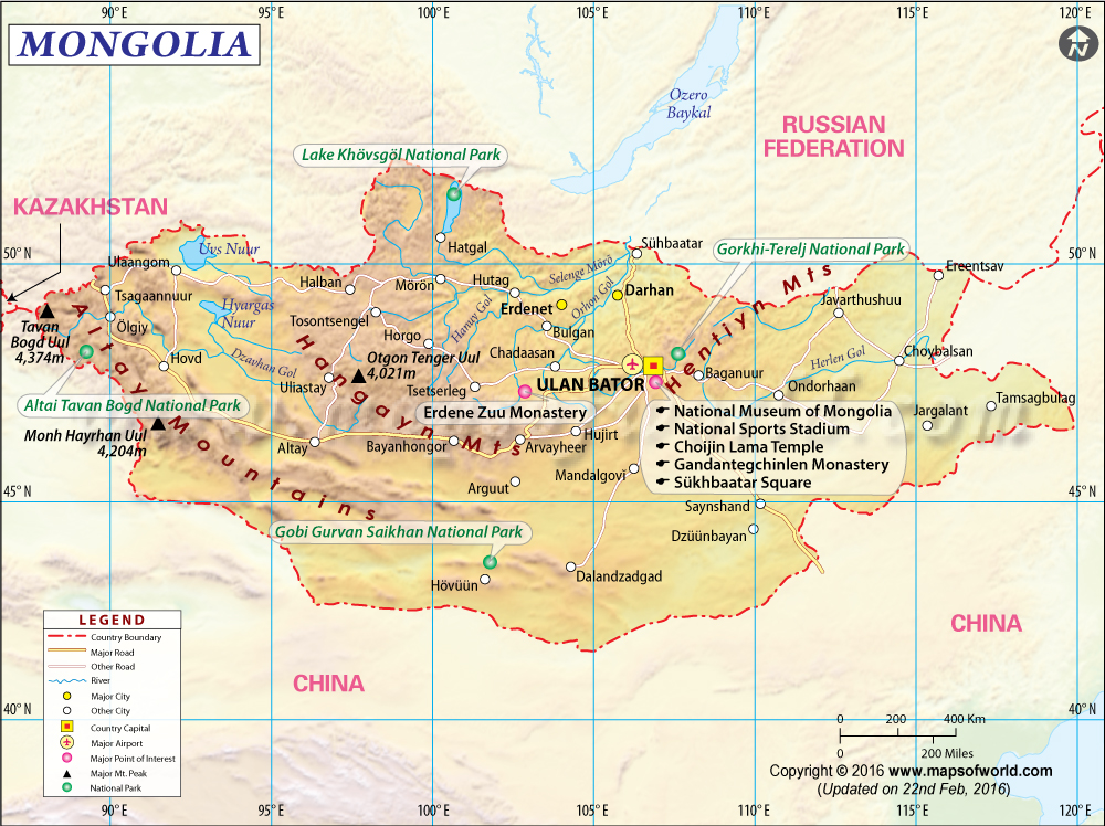 Mongolia Map