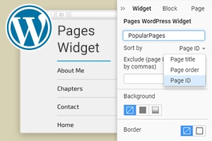 Widget de páginas de WordPress