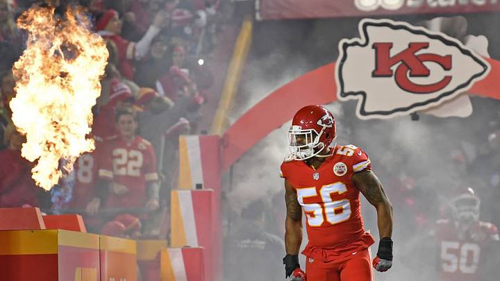 Kansas City Chiefs LB Derrick Johnson. (Photo by Peter G. Aiken/Getty Images) Kansas City Chiefs LB Derrick Johnson. (Photo by Peter G. Aiken/Getty Images)
