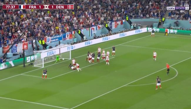 تشواميني يهدر هدف محق امام الدنمارك في كأس العالم