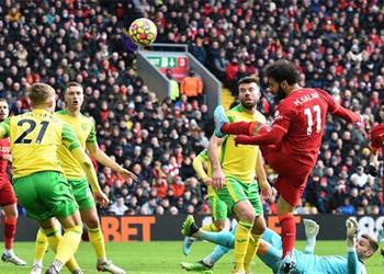 فيديو هدف محمد صلاح في مباراة ليفربول ونورويتش سيتي مرشح للأفضل بـ فبراير