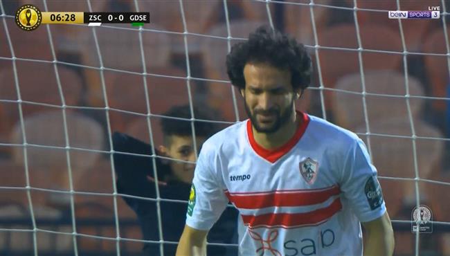 اول فرصة خطيرة للزمالك علي مرمي ساجرادا بدوري ابطال افريقيا