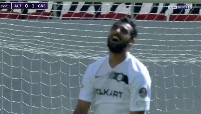 احمد ياسر ريان كاد ان يسجل هدف رائع امام جيريسون سبور بالدوري التركي