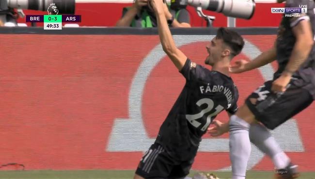 هدف فابيو فييرا الرائع في مرمي برينتفورد بالدوري الانجليزي