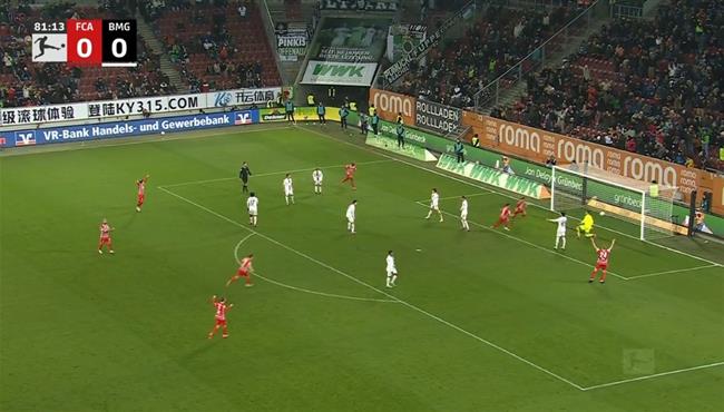 هدف رائع في مباراة بوروسيا مونشنجلادباخ وأوجسبورج بالدوري الالماني