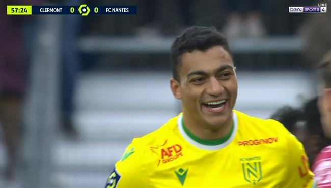 ملحص لمسات مصطفي محمد في مباراة نانت وكليرمون بالدوري الفرنسي