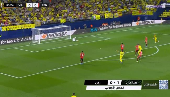 هدف فوز فياريال علي رين 1 0 الدوري الاوروبي