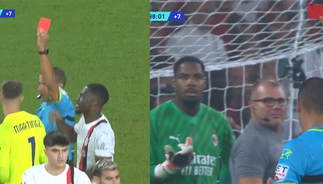 طرد الحارسين في مباراة ميلان وجنوي بالدوري الايطالي