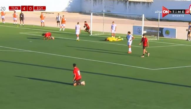 هدف مصر الاول في مرمي تونس بكأس شمال افريقيا تحت 20 سنه