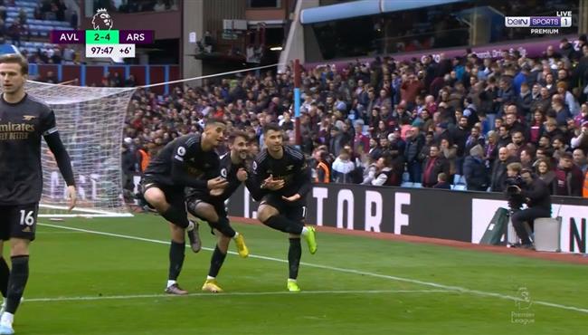 هدف ارسنال الرابع في مرمي استون فيلا بالدوري الانجليزي مارتينيلي