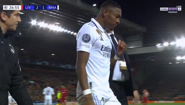 اصابة دافيد الابا في مباراة ليفربول وريال مدريد بدوري ابطال اوروبا