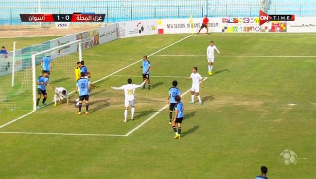 اهداف مباراة اسوان وغزل المحلة 2 1 الدوري المصري