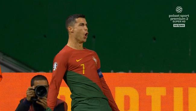 هدف رونالدو الاول في مباراة البرتغال وليشتنشتاين بتصفيات كأس امم اوروبا