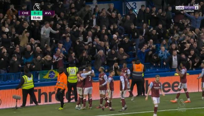 هدف استون فيلا الثاني الرائع في مرمي تشيلسي بالدوري الانجليزي