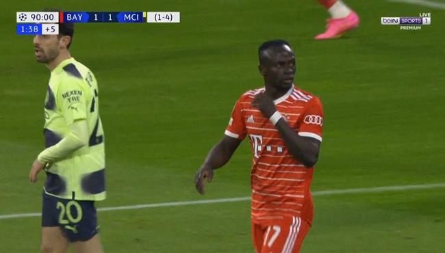 ساديو ماني كاد ان يسجل هدف امام مانشستر سيتي في الثواني الاخيره