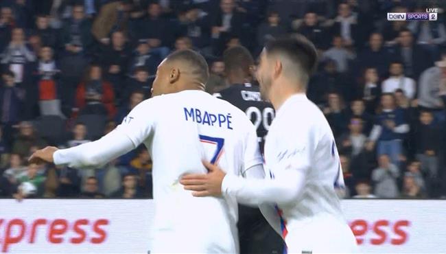 هدف مبابي الاول في مرمي انجيه بالدوري الفرنسي