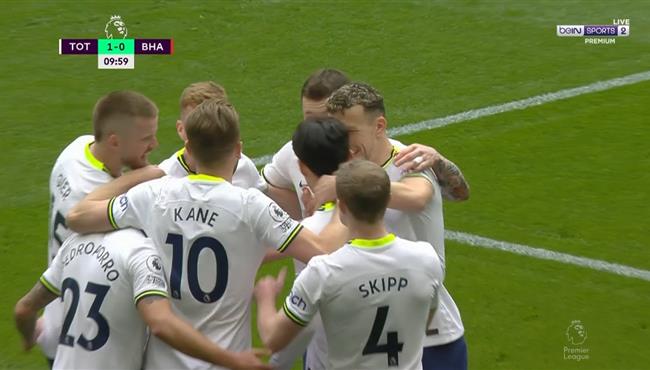 اهداف مباراة توتنهام وبرايتون 2 1 الدوري الانجليزي