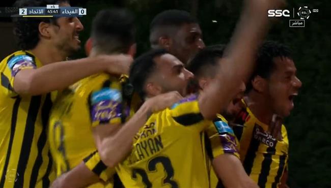 هدف الاتحاد الثاني في مرمي الفيحاء بالدوري السعودي