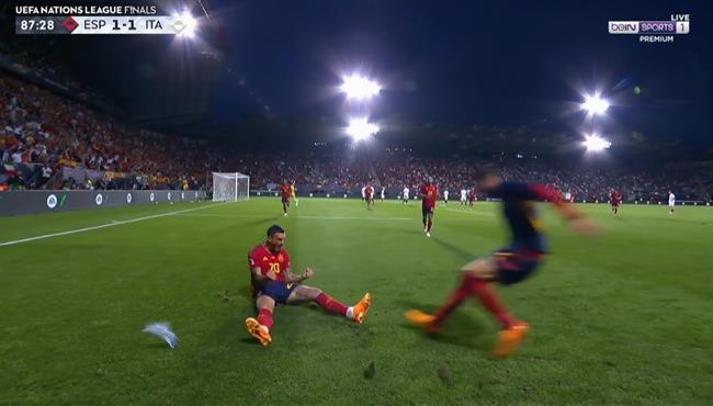 هدف اسبانيا الثاني القاتل في مرمي ايطاليا بنصف نهائي دوري الأمم الاوروبية
