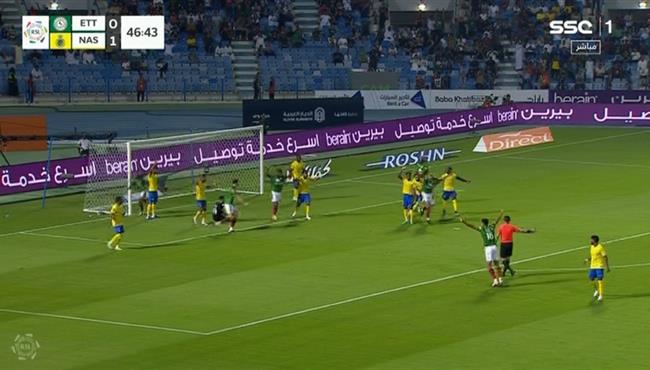 هدف الاتفاق الاول في مرمي النصر بالدوري السعودي