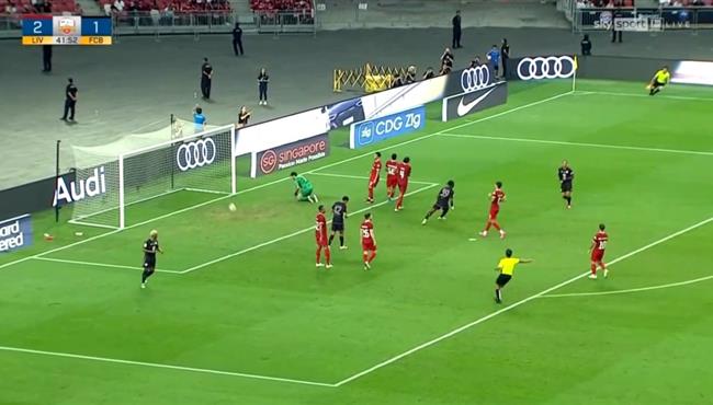 هدف بايرن ميونخ الثاني في مرمي ليفربول ساني