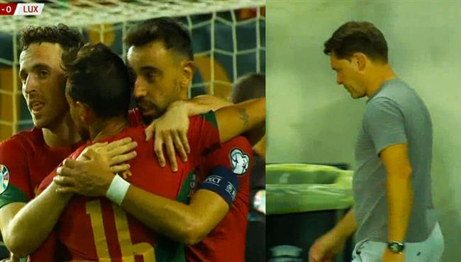 مدرب لوكسمبورج يغادر الملعب بعد هدف البرتغال الثامن في فريقه