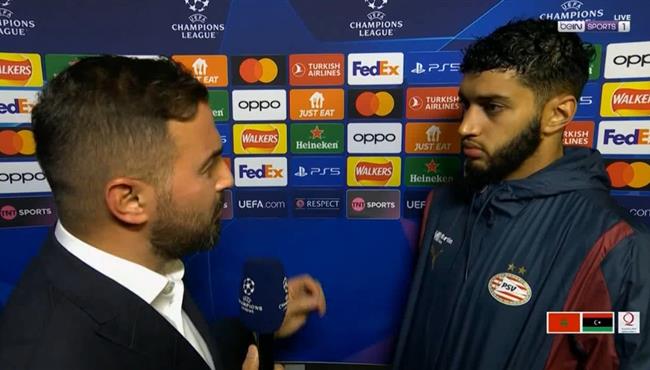 تصريحات اسماعيل صيباري بعد مباراة ارسنال وايندهوفن بدوري ابطال اوروبا