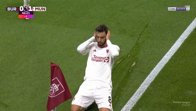 هدف برونو فيرنانديز الرائع في مرمي بيرنلي بالدوري الانجليزي