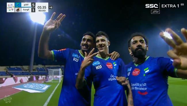 اهداف مباراة الفتح والوحدة 5 1 الدوري السعودي