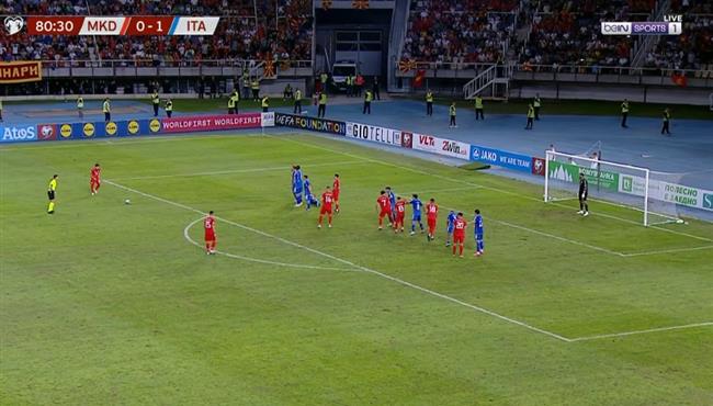هدف رائع مباراة ايطاليا ومقدونيا الشمالية بتصفيات كأس امم اوروبا