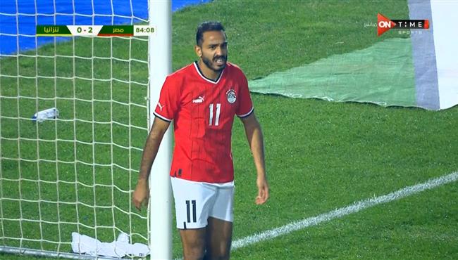 كهربا كاد ان يسجل هدف لـ مصر في مرمي تنزانيا