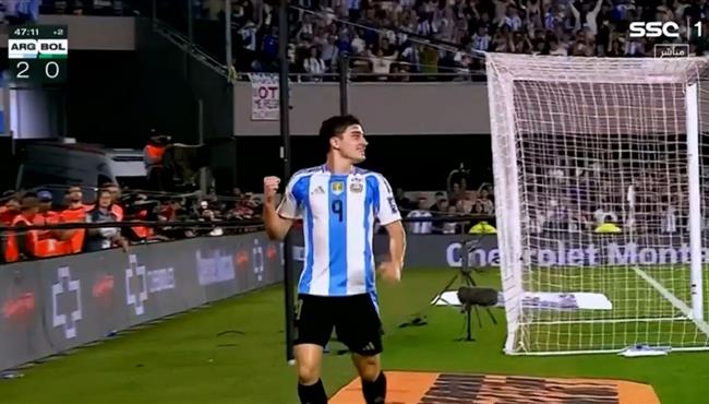 هدف الفاريز في مرمي بوليفيا بتصفيات كأس العالم اسيست ميسي الرائع