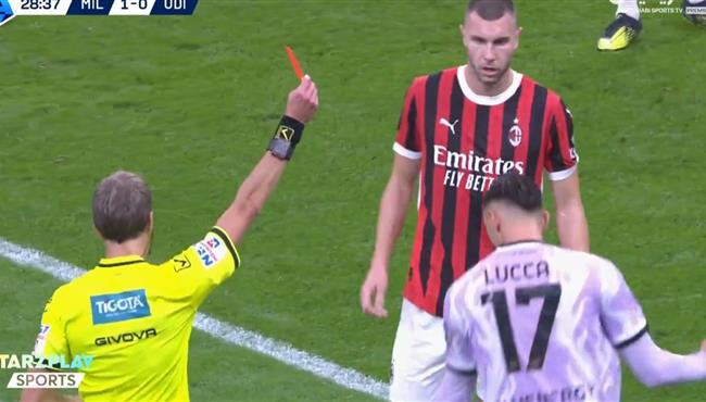 طرد تيجاني ريندرز في مباراة ميلان واودينيزي بالدوري الايطالي