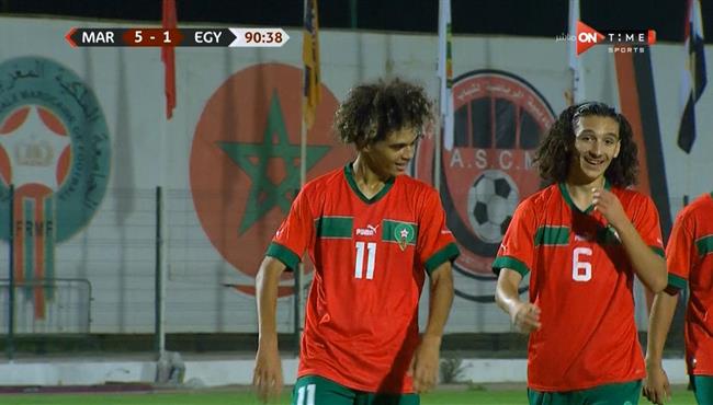 هدف المغرب الخامس في مرمي مصر بتصفيات أمم إفريقيا تحت 17 عام