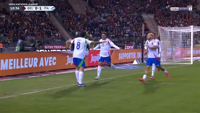 هدف ايطاليا في مرمي بلجيكا بدوري الامم الاوروبية
