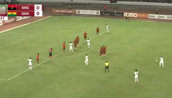 هدف جوردان أيو العالمي من ركلة حرة في مرمي انجولا