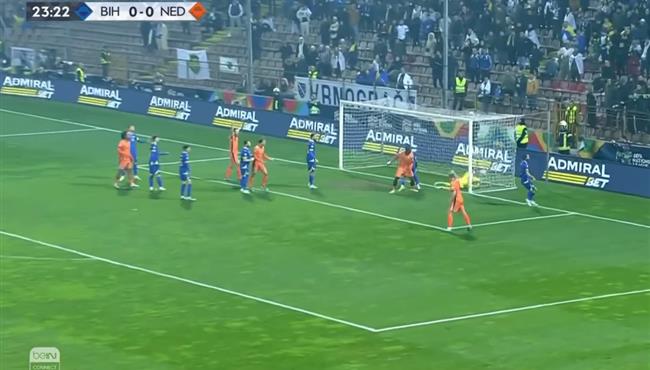 هدف هولندا في مرمي البوسنة والهرسك بدوري الامم الاوروبية