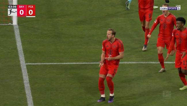 هدف هاري كين الاول في مرمي اوجسبورج بالدوري الالماني