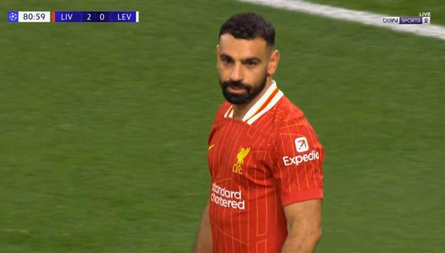 ملخص لمسات محمد صلاح امام باير ليفركوزن في دوري ابطال اوروبا