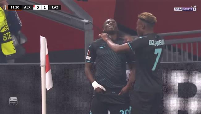 هدف لاتسيو الاول في مرمي اياكس بالدوري الاوروبي