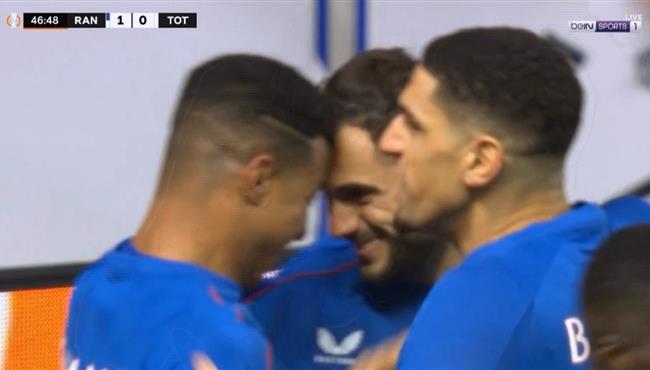 هدف جلاسكو رينجرز الاول في مرمي توتنهام 1 0 الدوري الاوروبي