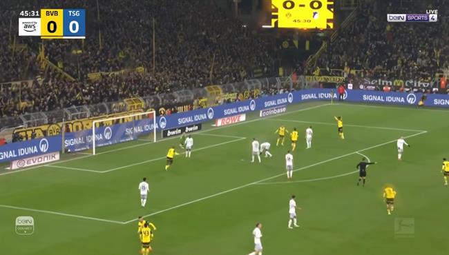 هدف بوروسيا دورتموند الاول الرائع في مرمي هوفنهايم بالدوري الألماني