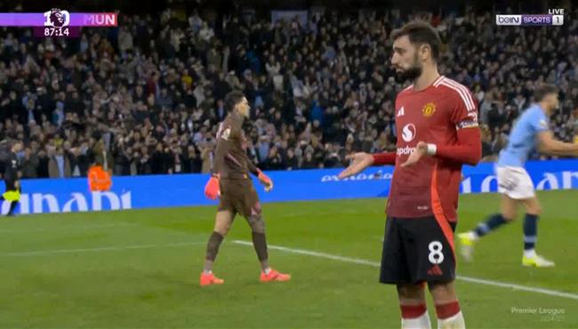 هدف برونو فيرنانديز في مرمي مانشستر سيتي بالدوري الانجليزي