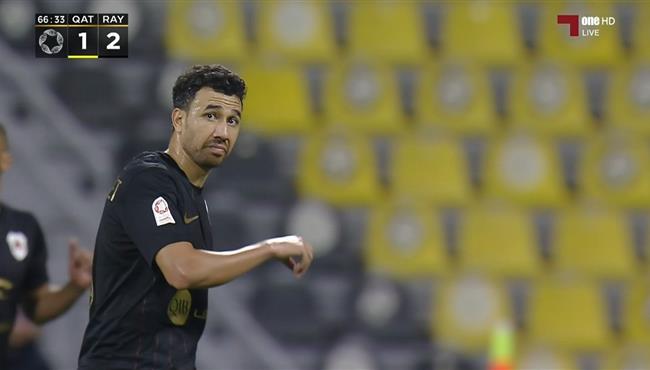 تريزيجيه كاد ان يسجل هدف رائع امام نادي قطر بالدوري القطري