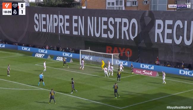 هدف ريال مدريد الملغي امام رايو فاليكانو بالدوري الاسباني