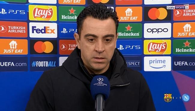 تصريحات تشافي بعد مباراة برشلونة ونابولي في دوري ابطال اوروبا