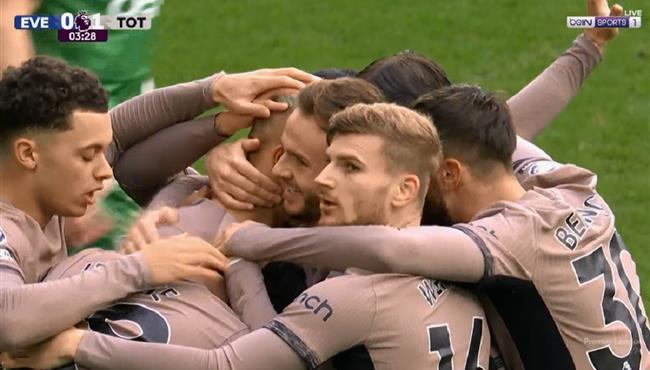 اهداف مباراة توتنهام وايفرتون 2 2 الدوري الانجليزي