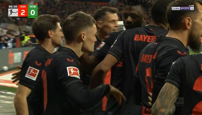 اهداف مباراة باير ليفركوزن وفولفسبورج 2 0 الدوري الالماني