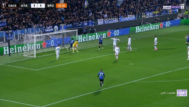 اهداف مباراة اتالانتا وسبورتينج لشبونة 2 1 الدوري الاوروبي