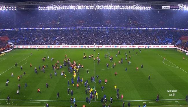 جماهير طرابزون تعتدي علي لاعبي فناربخشة بعد نهاية المباراة